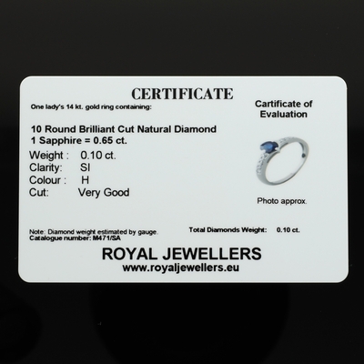 Fehér arany gyűrű 51-es méret (M471/SA-51)